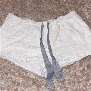 Elegant White Lace Women's Sleep Shorts